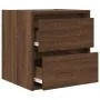 Mesillas de noche de pared 2 uds roble marrón 38x34x40 cm by , Nightstands - Ref: Foro24-861260, Price: 92,41 €, Discount: %