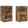 Mesillas de noche con 3 cajones 2 uds roble ahumado 39x35x65 cm by , Nightstands - Ref: Foro24-861346, Price: 103,20 €, Disco...