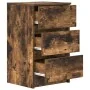 Mesillas de noche con 3 cajones 2 uds roble ahumado 39x35x65 cm by , Nightstands - Ref: Foro24-861346, Price: 103,20 €, Disco...