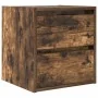 Mesilla de noche de pared roble ahumado 38x34x40 cm de , Mesitas de noche - Ref: Foro24-861255, Precio: 46,78 €, Descuento: %