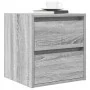Mesilla de noche de pared gris Sonoma 38x34x40 cm de , Mesitas de noche - Ref: Foro24-861257, Precio: 48,05 €, Descuento: %