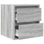 Mesilla de noche de pared gris Sonoma 38x34x40 cm de , Mesitas de noche - Ref: Foro24-861257, Precio: 48,05 €, Descuento: %
