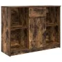 Aparador con cajón roble ahumado 101x35x76 cm madera ingeniería by , Sideboards - Ref: Foro24-861566, Price: 89,41 €, Discoun...