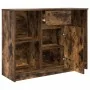 Aparador con cajón roble ahumado 101x35x76 cm madera ingeniería by , Sideboards - Ref: Foro24-861566, Price: 89,41 €, Discoun...