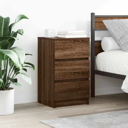 Mesillas de noche con 3 cajones 2 uds roble marrón 39x35x65 cm by , Nightstands - Ref: Foro24-861350, Price: 106,33 €, Discou...