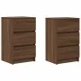 Mesillas de noche con 3 cajones 2 uds roble marrón 39x35x65 cm by , Nightstands - Ref: Foro24-861350, Price: 106,33 €, Discou...