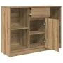 Aparador con cajón roble artisian 101x35x76cm madera ingeniería by , Sideboards - Ref: Foro24-861570, Price: 88,86 €, Discoun...