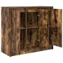 Aparador roble ahumado 85x34x76 cm madera de ingeniería by , Sideboards - Ref: Foro24-861629, Price: 89,06 €, Discount: %