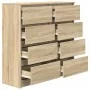 Aparador de madera de ingeniería roble Sonoma 100x35x99 cm by , Sideboards - Ref: Foro24-3328491, Price: 151,65 €, Discount: %