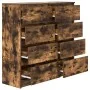 Aparador roble ahumado 100x35x99 cm madera de ingeniería de , Aparadores - Ref: Foro24-3328493, Precio: 156,62 €, Descuento: %