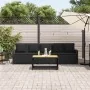Sofá de jardín de 5 plazas con cojines ratán sintético negro by , Garden sets - Ref: Foro24-4104112, Price: 326,36 €, Discoun...