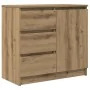Aparador con cajón roble artesanal 71x35x65cm madera ingeniería by , Sideboards - Ref: Foro24-861579, Price: 81,53 €, Discoun...