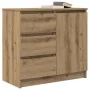 Aparador con cajón roble artesanal 71x35x65cm madera ingeniería by , Sideboards - Ref: Foro24-861579, Price: 81,53 €, Discoun...