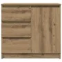 Aparador con cajón roble artesanal 71x35x65cm madera ingeniería by , Sideboards - Ref: Foro24-861579, Price: 81,53 €, Discoun...