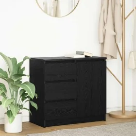 Aparador con cajón roble negro 71x35x65 cm madera de ingeniería by , Sideboards - Ref: Foro24-861572, Price: 85,63 €, Discoun...
