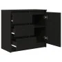 Aparador con cajón roble negro 71x35x65 cm madera de ingeniería von , Sideboards - Ref: Foro24-861572, Preis: 85,63 €, Rabatt: %