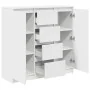 Aparador con cajones blanco 100,5x35x98,5 cm madera ingeniería von , Sideboards - Ref: Foro24-3328453, Preis: 161,38 €, Rabat...