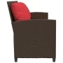 Sofá de jardín con cojines 5 plazas ratán sintético marrón by , Garden sets - Ref: Foro24-4104119, Price: 336,91 €, Discount: %