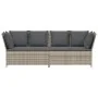 Sofá de jardín con cojines ratán sintético gris claro von , Outdoor-Sofas - Ref: Foro24-4104127, Preis: 312,91 €, Rabatt: %
