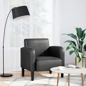 Sillón con reposabrazos cuero sintética negro 54 cm von , Sessel - Ref: Foro24-4100529, Preis: 158,95 €, Rabatt: %