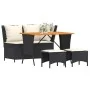 Juego comedor jardín 4 piezas con cojines ratán sintético negro de , Conjuntos de jardín - Ref: Foro24-4104131, Precio: 328,3...
