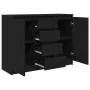 Aparador con cajones roble negro 100,5x35x76 cm de , Aparadores - Ref: Foro24-3328445, Precio: 142,90 €, Descuento: %