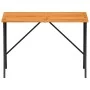 Mesa de jardín superficie de madera ratán PE negro 105x75x72 cm de , Mesas de jardín - Ref: Foro24-4104138, Precio: 125,22 €,...