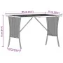 Mesa de jardín superficie de madera ratán PE negro 105x75x72 cm de , Mesas de jardín - Ref: Foro24-4104138, Precio: 125,22 €,...