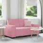 Sofá de 2 plazas terciopelo rosa 120 cm by , Sofas - Ref: Foro24-4105013, Price: 224,89 €, Discount: %