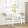 Sillas de comedor con cojines 2uds madera maciza blanco caucho de , Sillas de comedor - Ref: Foro24-4102527, Precio: 155,64 €...