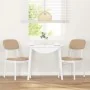 Sillas de comedor con cojines 2uds madera maciza blanco caucho de , Sillas de comedor - Ref: Foro24-4102527, Precio: 155,64 €...