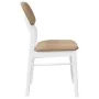 Sillas de comedor con cojines 2uds madera maciza blanco caucho de , Sillas de comedor - Ref: Foro24-4102527, Precio: 155,64 €...