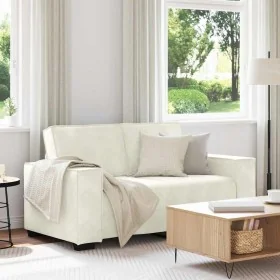 Sofá de 2 plazas terciopelo color crema 120 cm by , Sofas - Ref: Foro24-4105018, Price: 207,72 €, Discount: %
