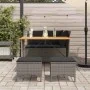 Juego de comedor de jardín 4 piezas con cojines ratán PE gris von , Gartensets - Ref: Foro24-4104133, Preis: 339,41 €, Rabatt: %
