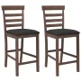 Taburetes de bar con cojines 2 uds madera maciza marrón caucho von , Küchenhocker - Ref: Foro24-4102538, Preis: 123,00 €, Rab...