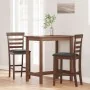 Taburetes de bar con cojines 2 uds madera maciza marrón caucho von , Küchenhocker - Ref: Foro24-4102538, Preis: 123,00 €, Rab...
