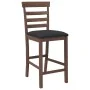 Taburetes de bar con cojines 2 uds madera maciza marrón caucho von , Küchenhocker - Ref: Foro24-4102538, Preis: 123,00 €, Rab...