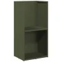 Leñero verde oliva 40x30x80 cm Acero laminado en frío de , Bolsas y soportes de leña - Ref: Foro24-864190, Precio: 80,61 €, D...