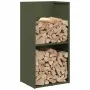 Leñero verde oliva 40x30x80 cm Acero laminado en frío de , Bolsas y soportes de leña - Ref: Foro24-864190, Precio: 80,61 €, D...