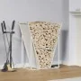Leñero blanco 69,5x35x81 cm Acero laminado en frío by , Firewood bags and holders - Ref: Foro24-864178, Price: 68,20 €, Disco...