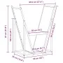 Leñero blanco 69,5x35x81 cm Acero laminado en frío by , Firewood bags and holders - Ref: Foro24-864178, Price: 68,20 €, Disco...