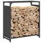 Leñero negro 60x28x65 cm Acero laminado en frío by , Firewood bags and holders - Ref: Foro24-864199, Price: 53,08 €, Discount: %