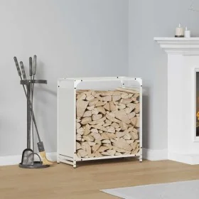 Leñero blanco 60x28x65 cm Acero laminado en frío von , Brennholztaschen und -halter - Ref: Foro24-864200, Preis: 54,35 €, Rab...