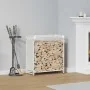 Leñero blanco 60x28x65 cm Acero laminado en frío von , Brennholztaschen und -halter - Ref: Foro24-864200, Preis: 54,34 €, Rab...