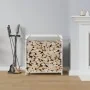 Leñero blanco 60x28x65 cm Acero laminado en frío von , Brennholztaschen und -halter - Ref: Foro24-864200, Preis: 54,34 €, Rab...