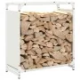 Leñero blanco 60x28x65 cm Acero laminado en frío von , Brennholztaschen und -halter - Ref: Foro24-864200, Preis: 54,34 €, Rab...