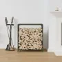 Leñero verde oliva 60x28x65 cm Acero laminado en frío by , Firewood bags and holders - Ref: Foro24-864202, Price: 54,34 €, Di...