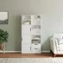 Armarios auxiliares 4 uds "ODDA" blanco 40x24x79 cm by , Sideboards - Ref: Foro24-3365353, Price: 211,51 €, Discount: %