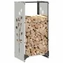 Leñero 40x30x80 cm acero inoxidable by , Firewood bags and holders - Ref: Foro24-864223, Price: 67,06 €, Discount: %