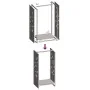 Leñero 40x30x80 cm acero inoxidable by , Firewood bags and holders - Ref: Foro24-864223, Price: 67,06 €, Discount: %